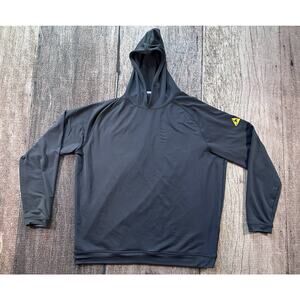 Peter Millar Pine Performance Hoodie Mens Large Black Golf Pullover